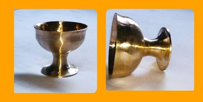 Handicraft Bell Metal Stand Bowl (Baan-bati)- 400 gm